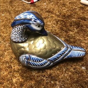 A Tonala, Mexico, 12” Brass Pottery Folk Art Duck